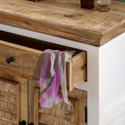 Brooklyn Alfie 2 Door Single Drawer Wood Sideboard - Brown - Wilko - thumbnail 5