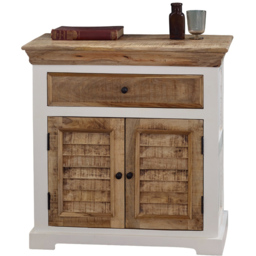 Brooklyn Alfie 2 Door Single Drawer Wood Sideboard - Brown - Wilko - thumbnail 3