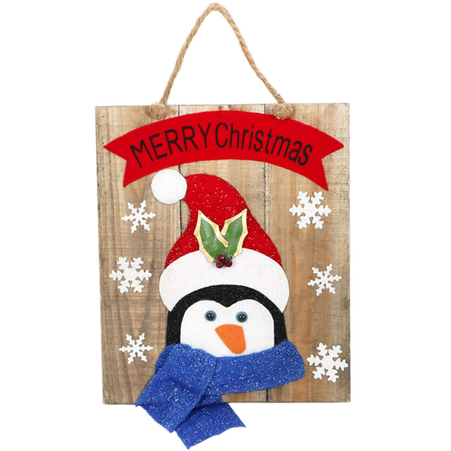 Shatchi Warm White LED Penguin Wooden Wall Frame - Blue - Wilko - image 1