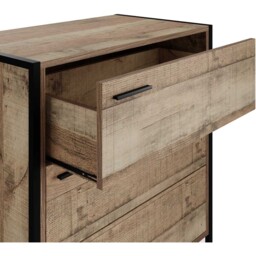 Hoxton 3 Drawer Oak Effect Chest of Drawers - Brown - LPD Home - Wilko - thumbnail 5