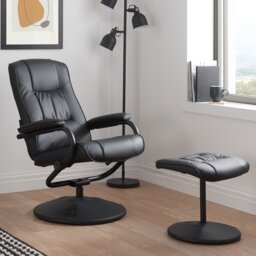 Memphis Black Swivel Chair - Wilko - thumbnail 1