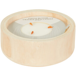 Cocoa Butter Wooden Candle  - Cream - Wilko - thumbnail 3