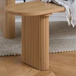 Birlea Axel 2 Seater Oak Oval Fluted Dining Bench - Brown - Wilko - thumbnail 6