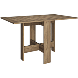 Decortie Artemio Modern Multipurpose Foldable Dining Table Dark Oak - Size: 4 Seater - Brown - Wilko - thumbnail 3