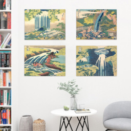 Artery8 Hokusai Tour Waterfalls Provinces Wall Art Print 30 x 41cm 9 Pack - Size: 40.5 x 30.5 x 0.3cm - Multi - Wilko - thumbnail 5
