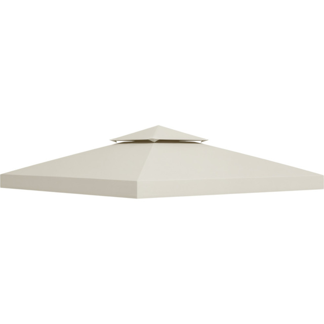 Outsunny 3 x 3m 2-Tier Cream White Gazebo Canopy Replacement Cover - Wilko - image 1