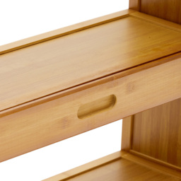 Living and Home Single Drawer 3 Shelf Natural Bamboo Desktop Bookshelf - Wilko - thumbnail 7