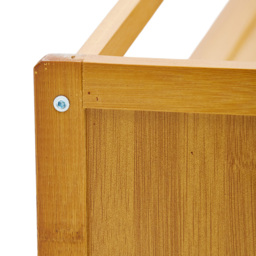 Living and Home Single Drawer 3 Shelf Natural Bamboo Desktop Bookshelf - Wilko - thumbnail 5