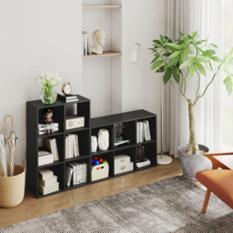 HOMCOM 6 Cube Black Bookshelf - Size: 91.5 cm x 29.5 cm x 61.5 cmcm - Wilko - thumbnail 5