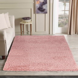Desire Rugs Oxford Baby Pink Plain Shaggy Rug 120 x 170cm - Babypink - Wilko - thumbnail 3