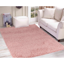 Desire Rugs Oxford Baby Pink Plain Shaggy Rug 120 x 170cm - Babypink - Wilko - thumbnail 5