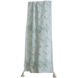 Rapport Home Juniper Blush Tufted Cotton Blanket Throw 70 x 90cm - Size: 4 x 90 x 70cm - Blue - Wilko - thumbnail 1