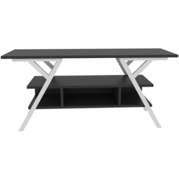 Decorotika Minerva Decorative 4 Open Shelf White and Anthracite TV Unit - Size: 55 x 120 x 35cm - Multi - Wilko - thumbnail 3