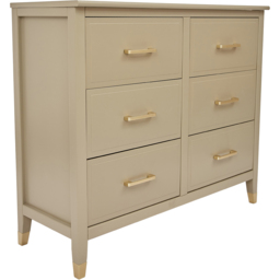 Palazzi 6 Drawer Clay Chest of Drawers - Cream - Wilko - thumbnail 3