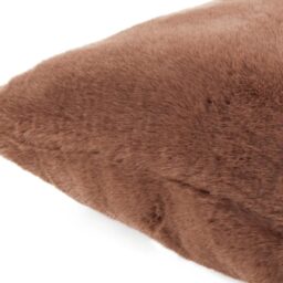 Rabbit Faux Fur Cushion - Mocha/45cm - Size: 45 x 45cm - Divante - Wilko - thumbnail 5