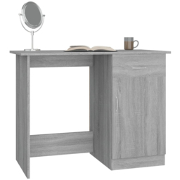 vidaXL Single Door Single Drawer Computer Desk Grey Sonoma - Size: 76 x 100 x 50cm - Wilko - thumbnail 4