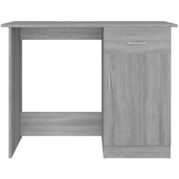 vidaXL Single Door Single Drawer Computer Desk Grey Sonoma - Size: 76 x 100 x 50cm - Wilko - thumbnail 6