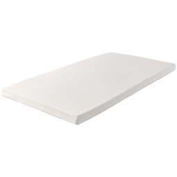 Starlight Beds Shorty Memory Foam Mattress Topper with Elastic Straps 2 inch - White - Wilko