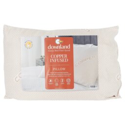 Copper Infused Pillow - White and Copper - Size: Single - Wilko - thumbnail 1