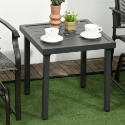 Outsunny Steel Garden Side Table Grey - Size: 60 x 8.5 x 60cm - Wilko
