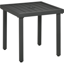 Outsunny Steel Garden Side Table Grey - Size: 60 x 8.5 x 60cm - Wilko - thumbnail 3