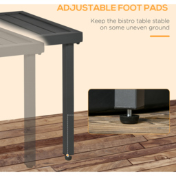 Outsunny Steel Garden Side Table Grey - Size: 60 x 8.5 x 60cm - Wilko - thumbnail 7