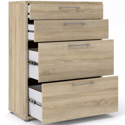 Florence 4 Drawer Oak Office Storage - Size: 40.1 x 89.2 x 113.4cm - Wood - Furniture to Go - Wilko - thumbnail 5