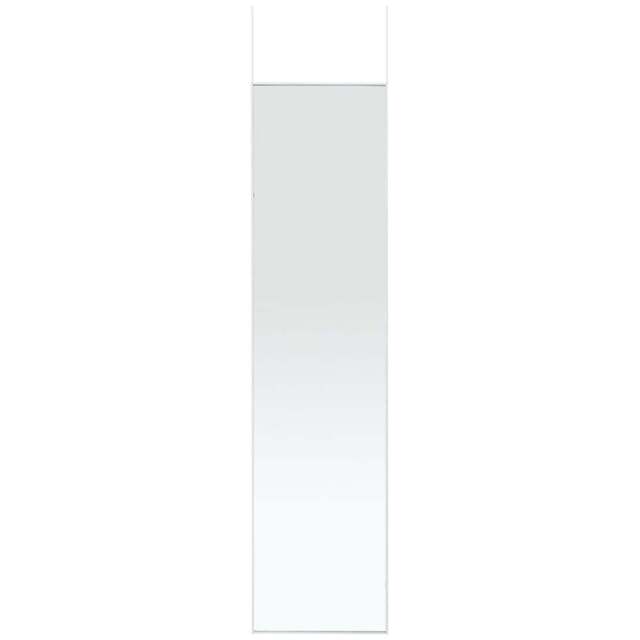Living and Home White Frame Over Door Full Length Mirror 37 x 147cm - Size: 147 x 37cm - Wilko - image 1