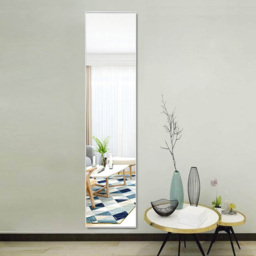 Living and Home White Frame Over Door Full Length Mirror 37 x 147cm - Size: 147 x 37cm - Wilko - thumbnail 6