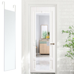 Living and Home White Frame Over Door Full Length Mirror 37 x 147cm - Size: 147 x 37cm - Wilko - thumbnail 7