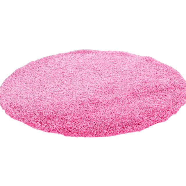 Desire Rugs Oxford Pink Plain Round Shaggy Rug 120 x 120cm - Wilko - image 1