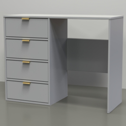 Crowndale 4 Drawer Dusk Grey Dressing Table - Wilko - thumbnail 1