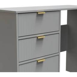 Crowndale 4 Drawer Dusk Grey Dressing Table - Wilko - thumbnail 6