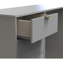 Crowndale 4 Drawer Dusk Grey Dressing Table - Wilko - thumbnail 7