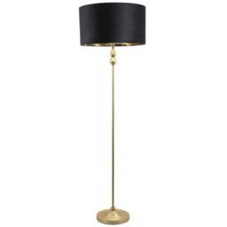 ValueLights Maggie Gold Candlestick LED Floor Lamp with Black and Gold Lamp Shade - Size: 151 x 45 x 45cm - Wilko - thumbnail 1