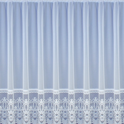 Tyrone Textiles Brazil White Pocket Header Net Curtain 500 x 122cm - Size: 122 x 500 x 1cm - Wilko - thumbnail 3