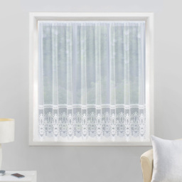 Tyrone Textiles Brazil White Pocket Header Net Curtain 500 x 122cm - Size: 122 x 500 x 1cm - Wilko - thumbnail 4