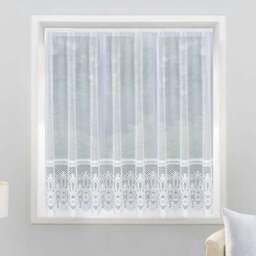 Tyrone Textiles Brazil White Pocket Header Net Curtain 500 x 122cm - Size: 122 x 500 x 1cm - Wilko