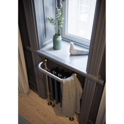 Terma 1217BTU Flat Black and Brushed Brass Heated Towel Rail 900 x 490mm - Size: 90 x 49 x 31.5cm - Multi - Wilko - thumbnail 7
