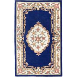 Origins Shensi Navy Wool Rug 75 x 150cm - Blue - Origins Rugs - Wilko - thumbnail 1