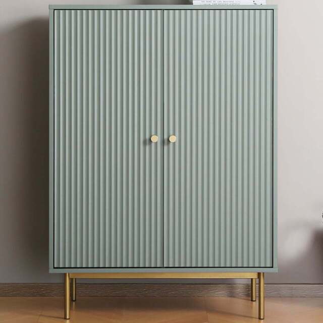 Devon 2 Door Sage Storage Cabinet - Green - Home Garden Direct - Wilko - image 1