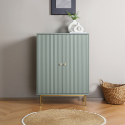 Devon 2 Door Sage Storage Cabinet - Green - Home Garden Direct - Wilko - thumbnail 4