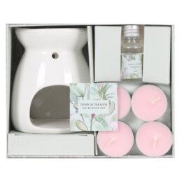 Tropical Oil Burner Set - Size: 14 x 9 x 17cm - Wilko - thumbnail 1