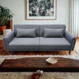 DS Living Como 2 Seater Grey Fabric Pull Out Sofa Bed - Wilko