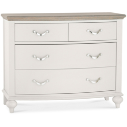 Bentley Designs Montreux 4 Drawer Grey Washed Oak and Soft Grey Chest of Drawers - Wilko - thumbnail 3