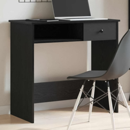 vidaXL Single Drawer Single Shelf Computer Desk Black - Size: 75 x 80 x 40cm - Wilko - thumbnail 1