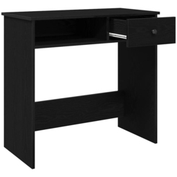 vidaXL Single Drawer Single Shelf Computer Desk Black - Size: 75 x 80 x 40cm - Wilko - thumbnail 4