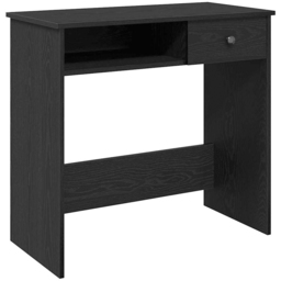 vidaXL Single Drawer Single Shelf Computer Desk Black - Size: 75 x 80 x 40cm - Wilko - thumbnail 3