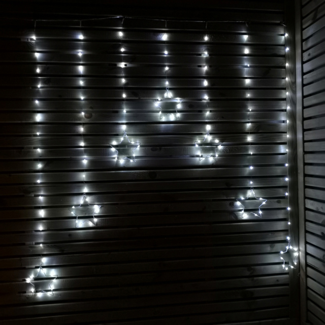 Samuel Alexander 140 White LED Star Curtain Lights - Size: 15 x 120 x 15cm - Wilko - image 1