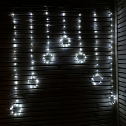 Samuel Alexander 140 White LED Star Curtain Lights - Size: 15 x 120 x 15cm - Wilko - thumbnail 1